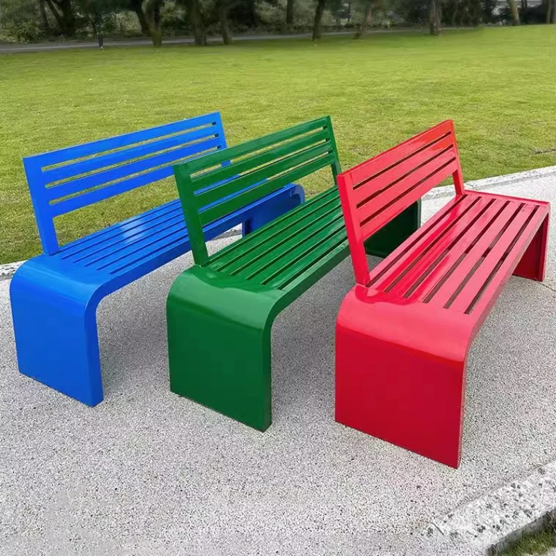 Garden Bench Metal - 다채로운 현대식 야외 금속 정원 벤치