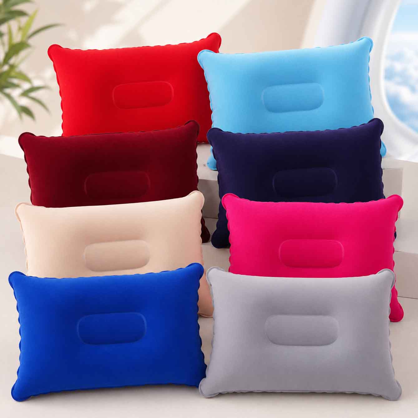 Outdoor Furniture Pillows - 2팩 초경량 풍선 베개, 작은 사각형