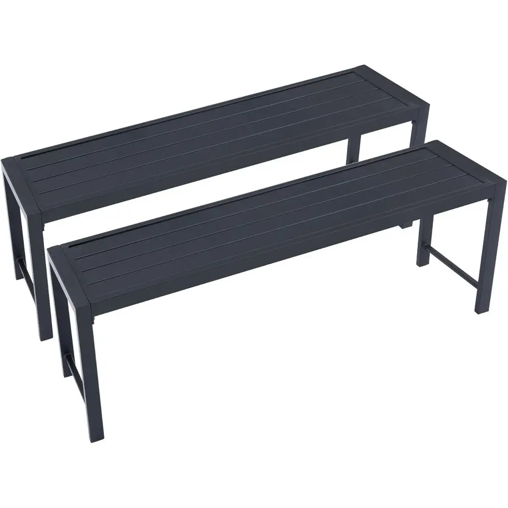 Garden Bench Metal - 2개 세트, 51인치 길이의 야외용 금속
