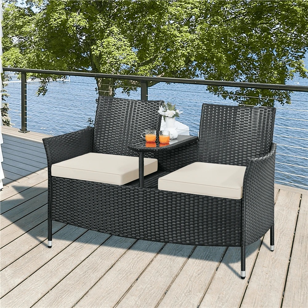 Outdoor Furniture Table And Chairs - 프리미엄 야외용 2인용 의자 세트, PE