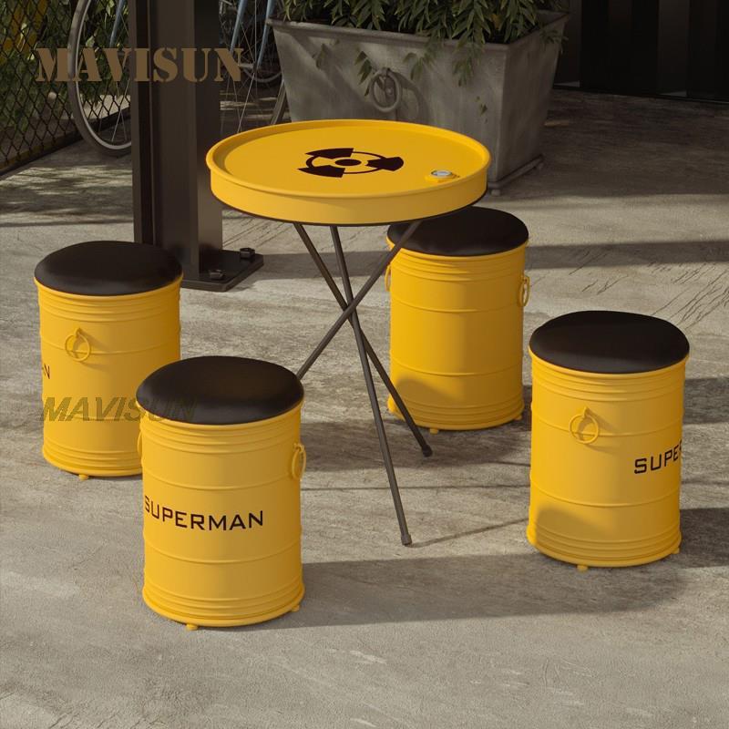 Outdoor Furniture Oil - 크리에이티브 단조 다리미 오일 드럼 데크