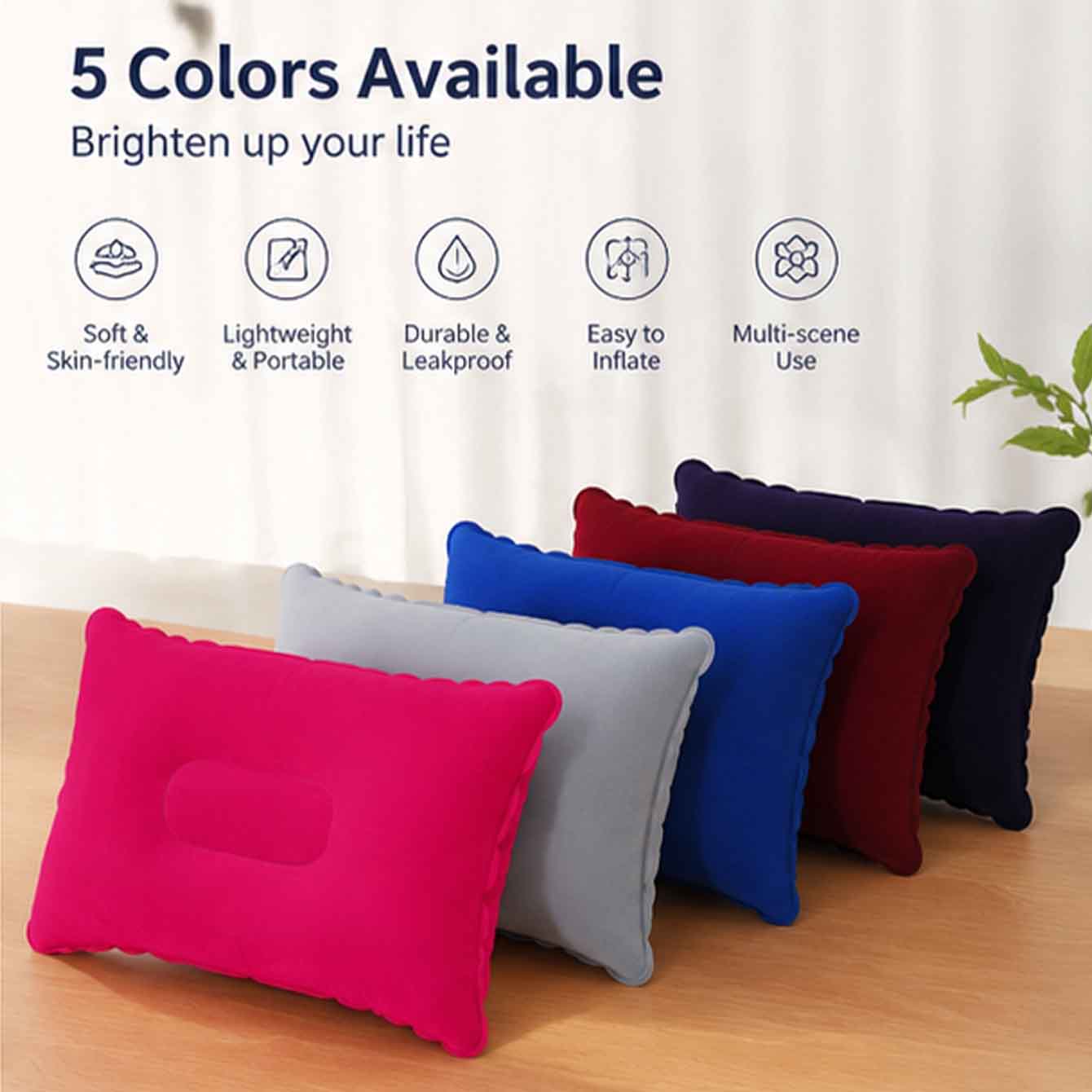 2팩 초경량 풍선 베개, 작은 사각형 플록 원단 에어  - Outdoor Furniture Pillows 리뷰 및 가격