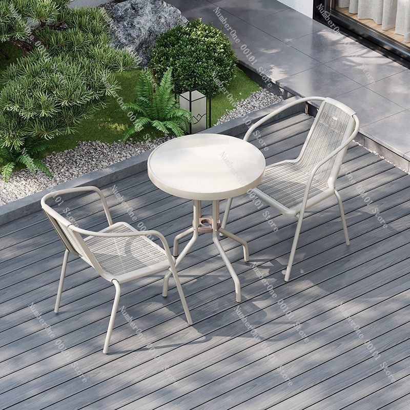 야외 발코니 접이식 테이블 및 2개의 의자 세트, 흰색 - Outdoor Furniture Table And Chairs 리뷰 및 가격