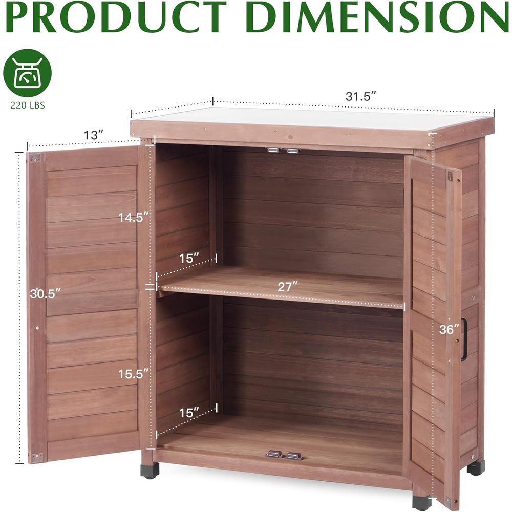 야외용 수납장 및 금속 상판이 있는 화분 테이블, 목재 - Garden Bench Metal 리뷰 및 가격
