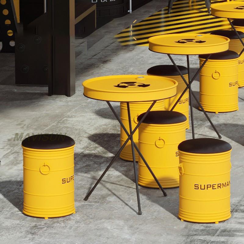 크리에이티브 단조 다리미 오일 드럼 데크 밀크 티 숍, - Outdoor Furniture Oil 리뷰 및 가격