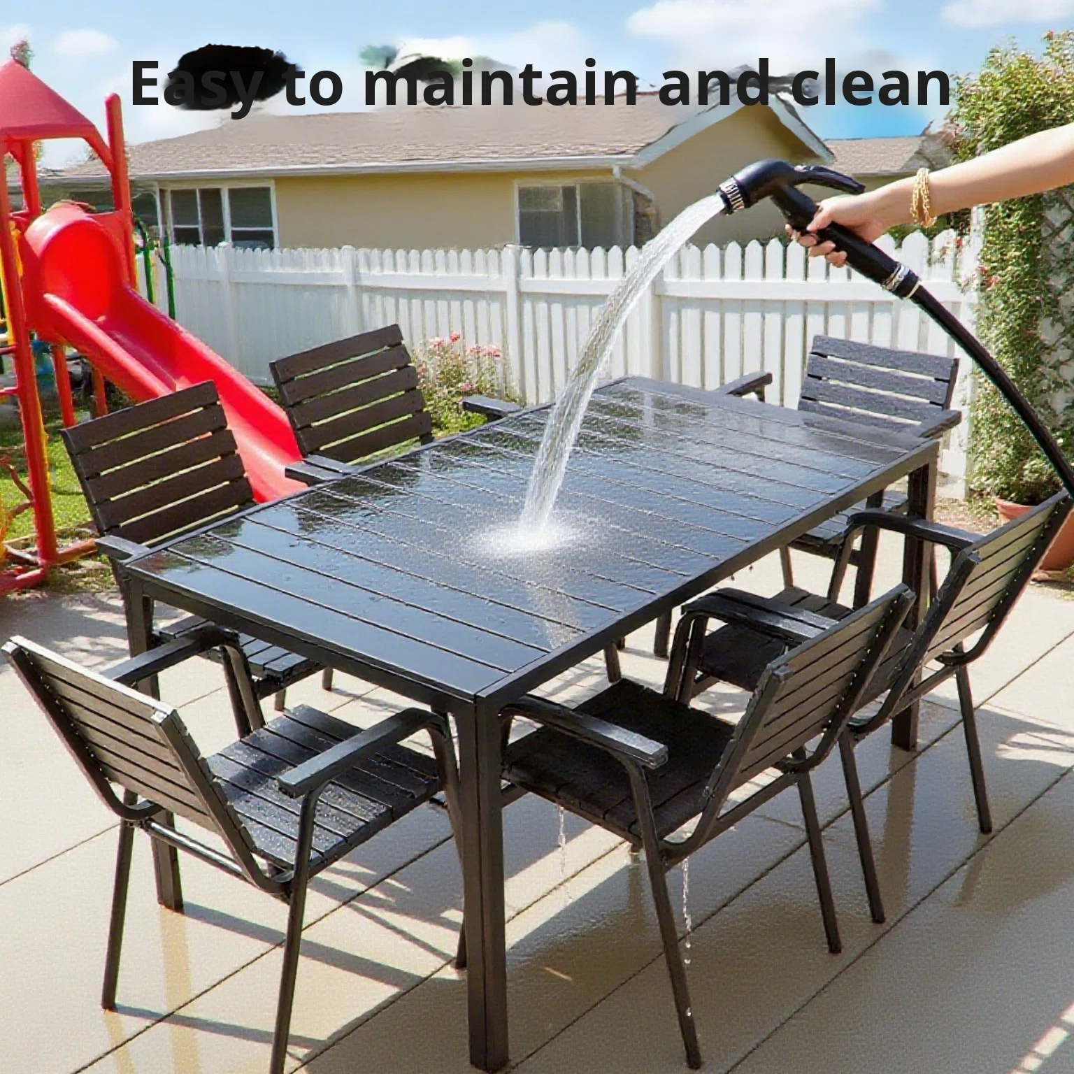 새로운 대나무 피크닉 정원 테이블 의자 세트 (발코니, - Outdoor Furniture Table And Chairs 리뷰 및 가격