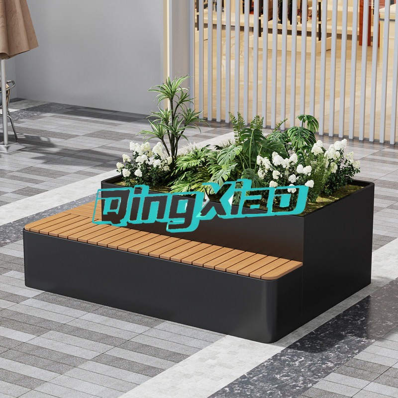 야외용 벤치(내장형 화분 포함) 내후성 목재 플라스틱  - Garden Bench Metal 리뷰 및 가격