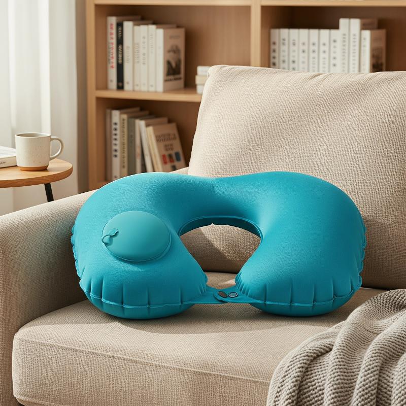 휴대용 접이식 에어 목베개, 보관 및 자체 충전 가능, - Outdoor Furniture Pillows 리뷰 및 가격