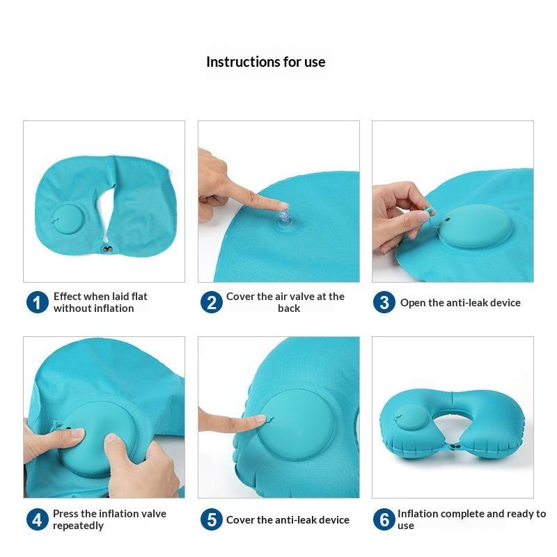 휴대용 접이식 에어 목베개, 보관 및 자체 충전 가능, - Outdoor Furniture Pillows 리뷰 및 가격